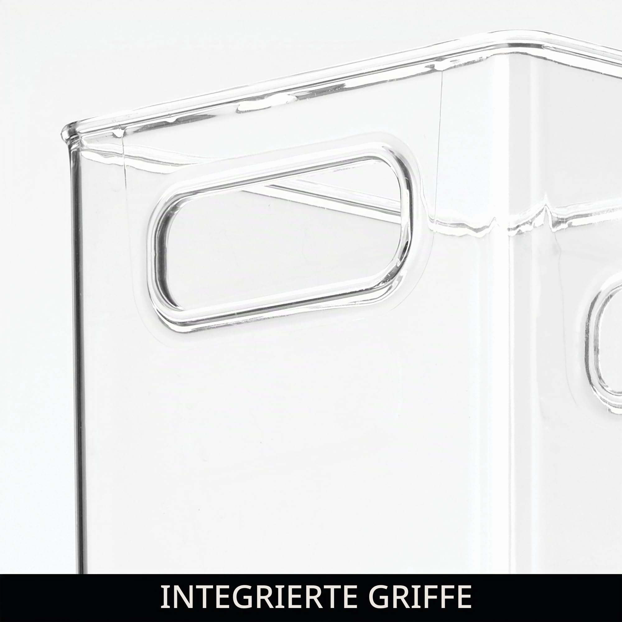 iDesign 71530EU Cabinet/Kitchen Binz Aufbewahrungsbox, mittelgroßer Küchen Organizer aus Kunststoff, würfelförmige Box, 15,2 cm x 15,2 cm x 15,2 cm, durchsichtig