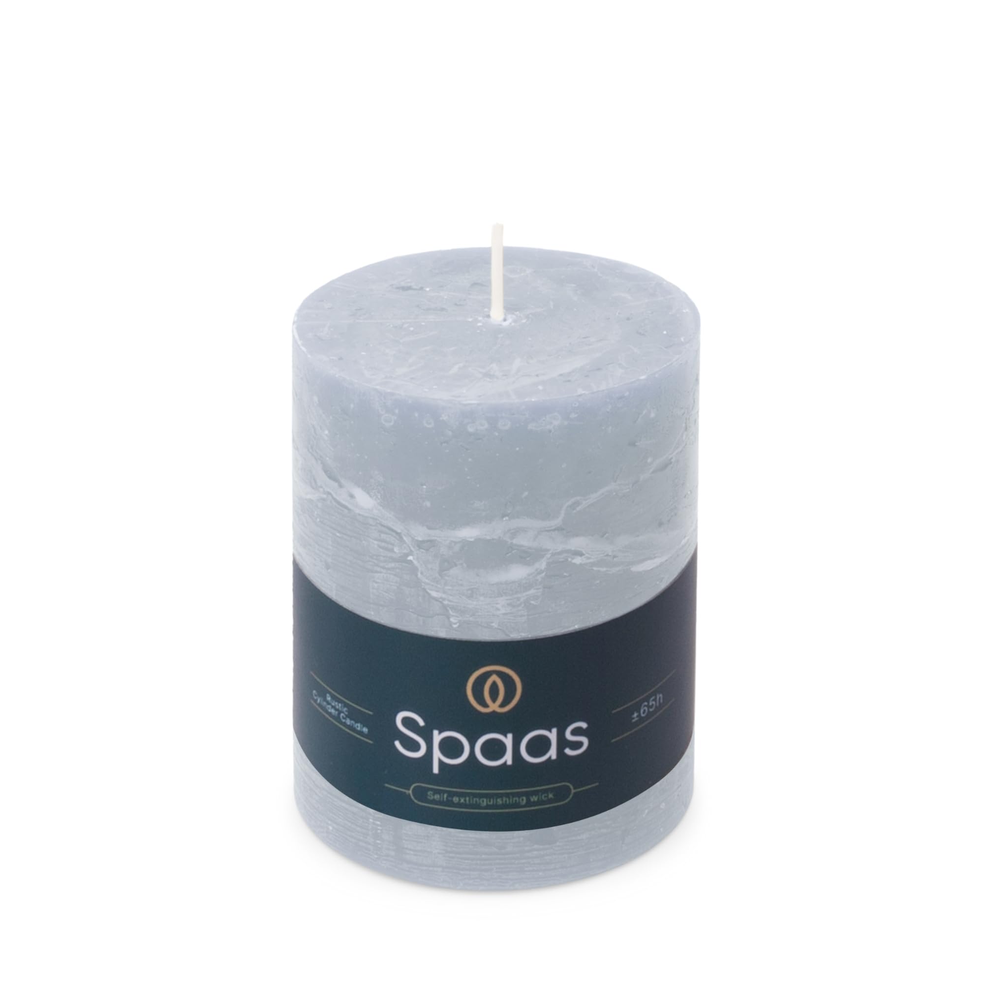 Spaas Rustic Pillar Candle 80/110 mm 65h, Light Blue — image 1