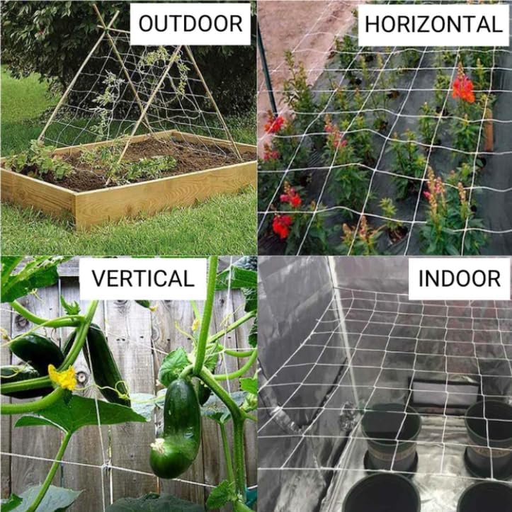 Common Culture Bio Trellis Netting Bulk Roll | 4 ft x 3,280 ft with 6-Inch Squares | Heavy-Duty Plant Support for Gardening, Climbing Plants, and Hydroponics | UV Resistant, Durable, Easy to Install