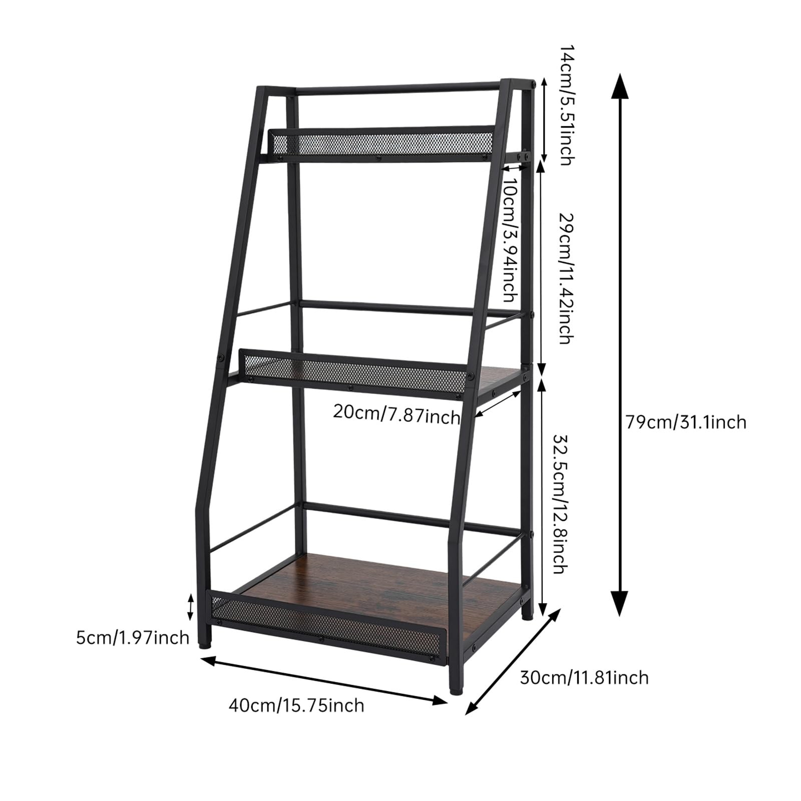 Liquor Cabinet Mini Bar a 3 livelli, scaffale per vino autoportante per whisky, angolo bottiglia liquido display scaffale con recinzioni e piedini regolabili per casa, cucina, sala da
