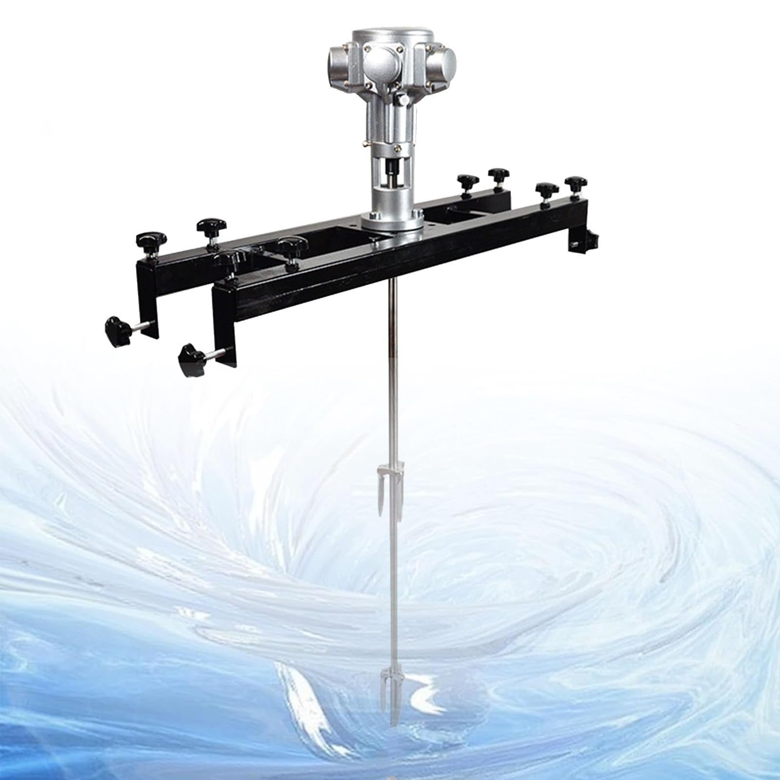 Miscelatore pneumatico per vernice, piastra orizzontale per IBC, capacità 1000L, velocità a vuoto 1000/1800/2500 giri/min, pressione costante 6-8 kg, design a 3 cilindri