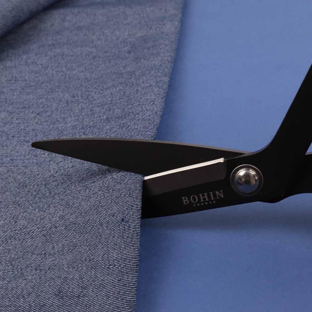 BOHIN France - BOHIN France Rostfrei Stahl Titan Beschichtet (26cm) Fachmann Nähen Schere mit Ergonomisch Griffe - 1 Stück, Silber