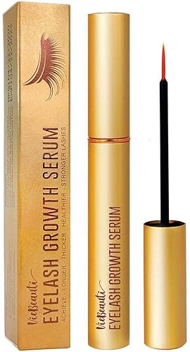 VieBeauti Suero de crecimiento de pestañas prémium y fórmula de mejora de cejas aumenta el crecimiento natural de pestañas para pestañas y cejas más