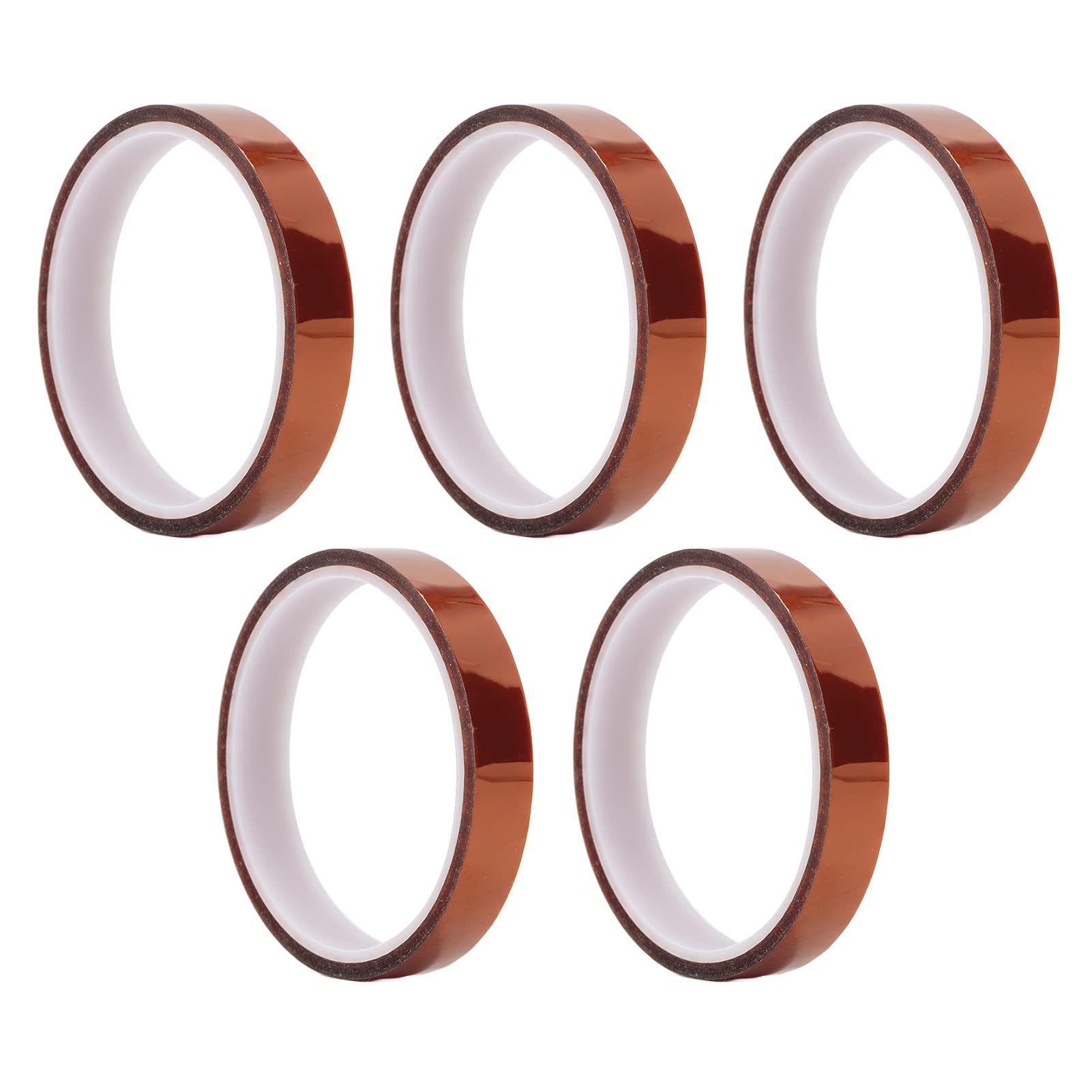 5 unidades de cinta para altas temperaturas, cinta térmica aislante resistente al calor para electrónica, cinta de transferencia de calor de poliimida sin residuos para soldadura (30mm)