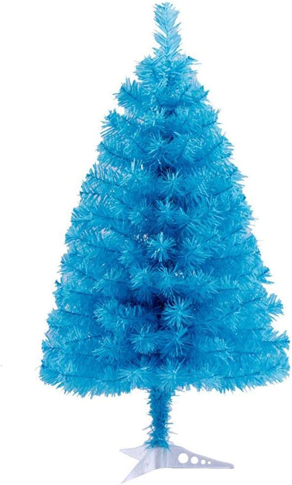 Christmas Tree with Plastic Stand,3-feet,PVC (Light Blue)