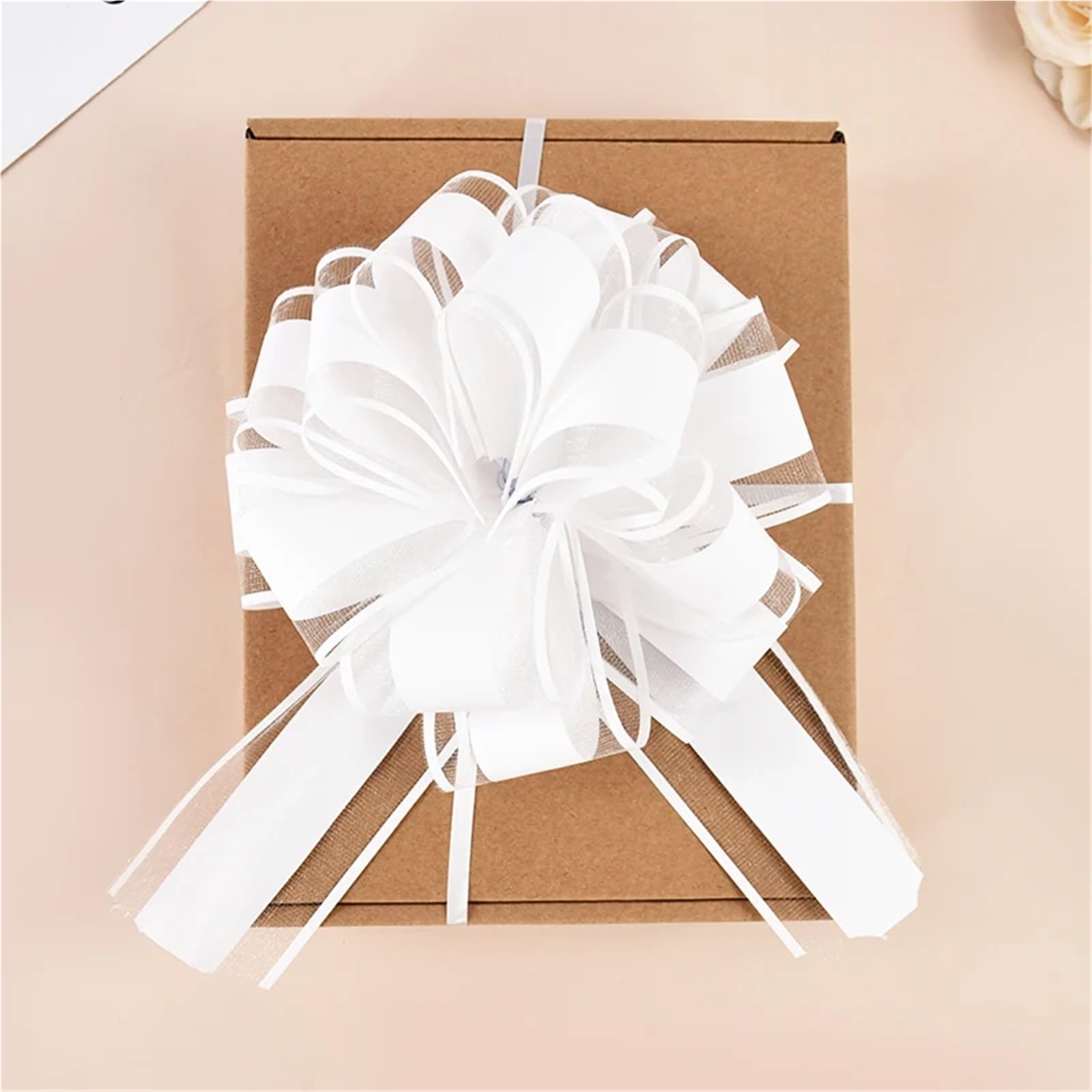 Lot de 10/20 nœuds à tirer pour mariage, voiture, cadeau, chaise, décoration de fête d'anniversaire (couleur 02, 20 pièces)