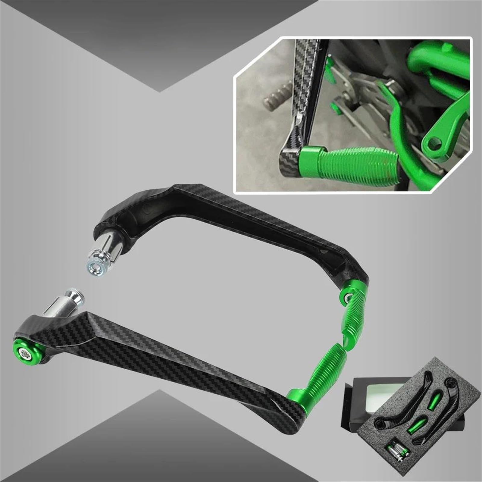 Protège-mains Pour Guidon De Moto Kawasaki ZX6R 2000-2022 - Protection Levier Frein/embrayage En Aluminium CNC, Diamètre 22mm