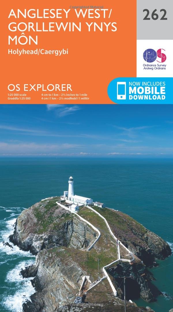 Anglesey West Explorer Map 262 Ordnance Survey