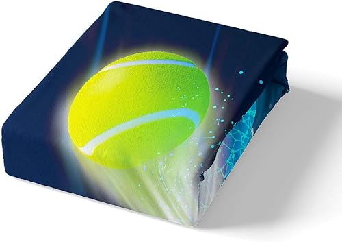 Miniatura 2 de Erosebridal Funda de edredón de pelota de tenis para adolescentes, juego de ropa de cama con temática de juegos deportivos, tamaño Queen para niños
