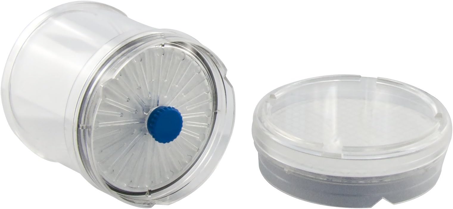 GVS 10497602 Nitrocellulose Fixed Membrane Microbiological Monitor, Sterile, Black/White Grid, 0.8µm Pore Size, 56mm Diameter, Pack of 50