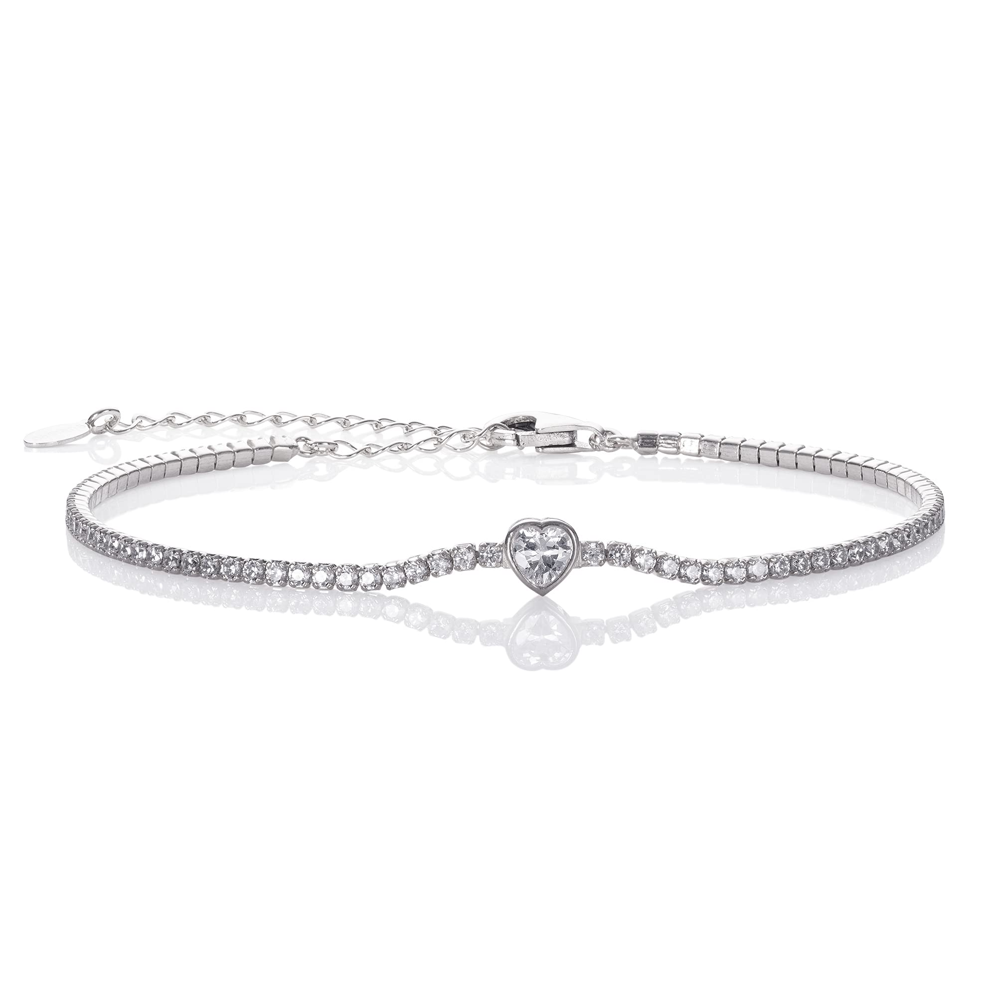 Bracciale Tennis con Cuore Blu Donna Mabina - AB PREZIOSI BALZANO