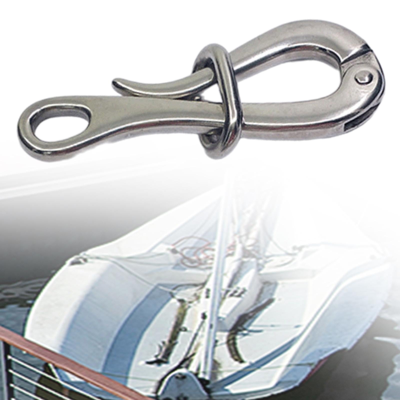 MagiDeal Pelican Hook Shackle Stainless Steel Pelican Hook Yacht with Quick Release Link for Lifeboats, Liferafts Marine Pelican Hook, 4inch