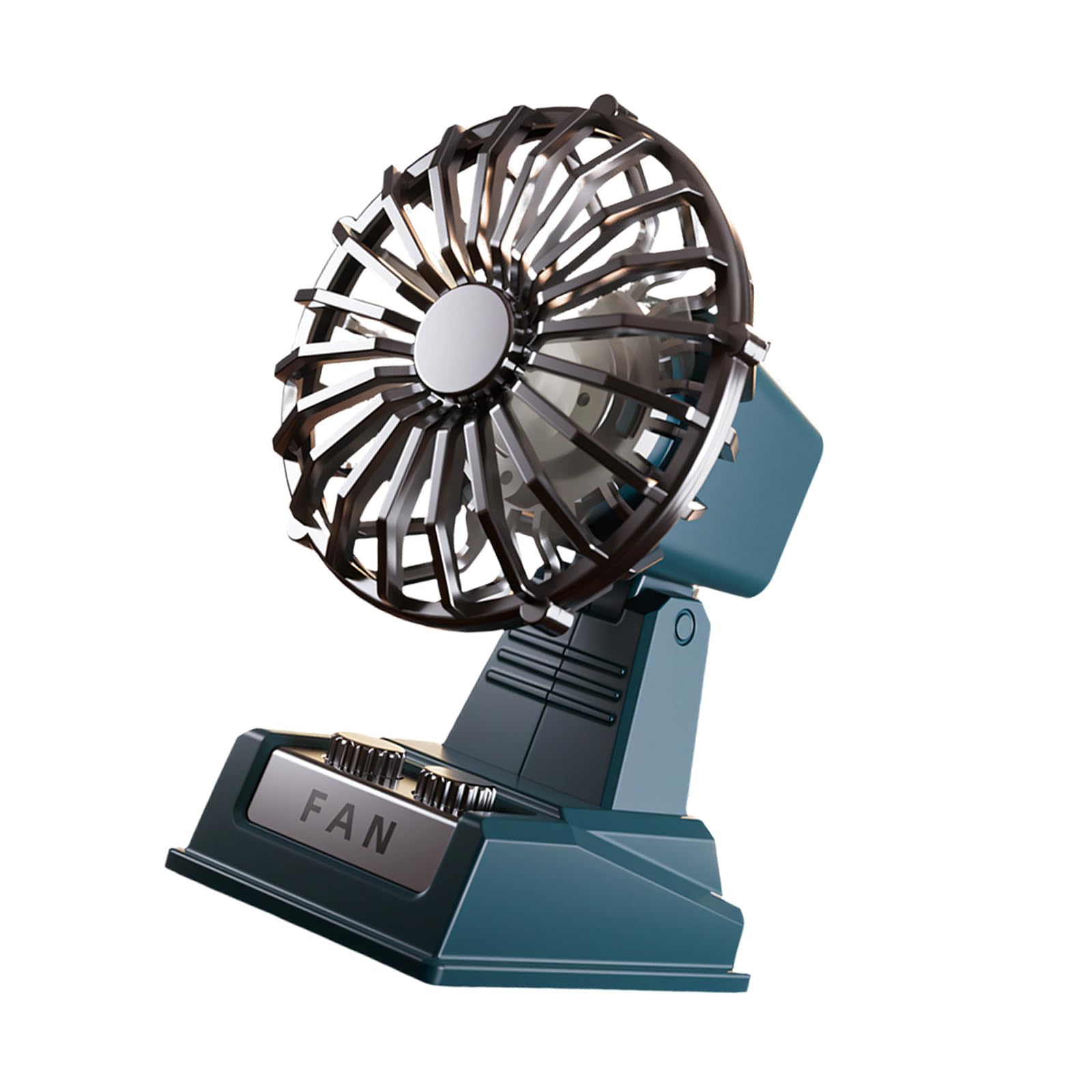 Jazuaiao Blue Desktop Fan With Quiet Motor And Flexible Rotation Small Offices Fan Texture Perfect For Workspaces Traditional Desktop