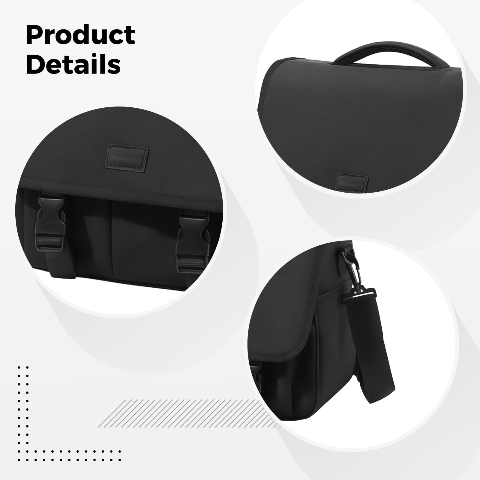Grande borsa per fotocamera DSLR, in tessuto Oxford, con tracolla regolabile, scomparti multipli per obiettivi di fotocamera, adatta per Fuji X, EM e altro