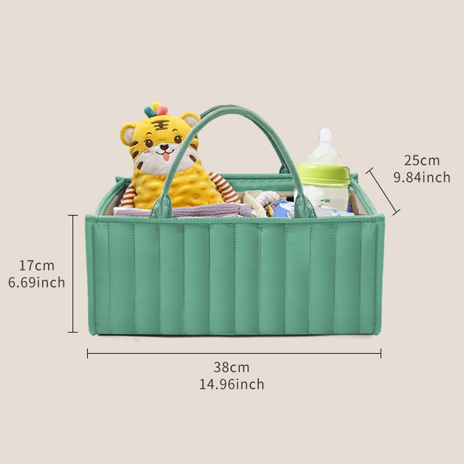 HAGOT Luiercaddy, opvouwbare reisluierorganizer met grote capaciteit, met vakken, voor vochtige doekjes en babyartikelen