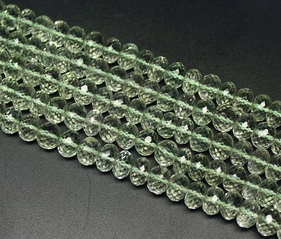 Perle améthyste verte naturelle 8mm facettée pour création DIY - 2