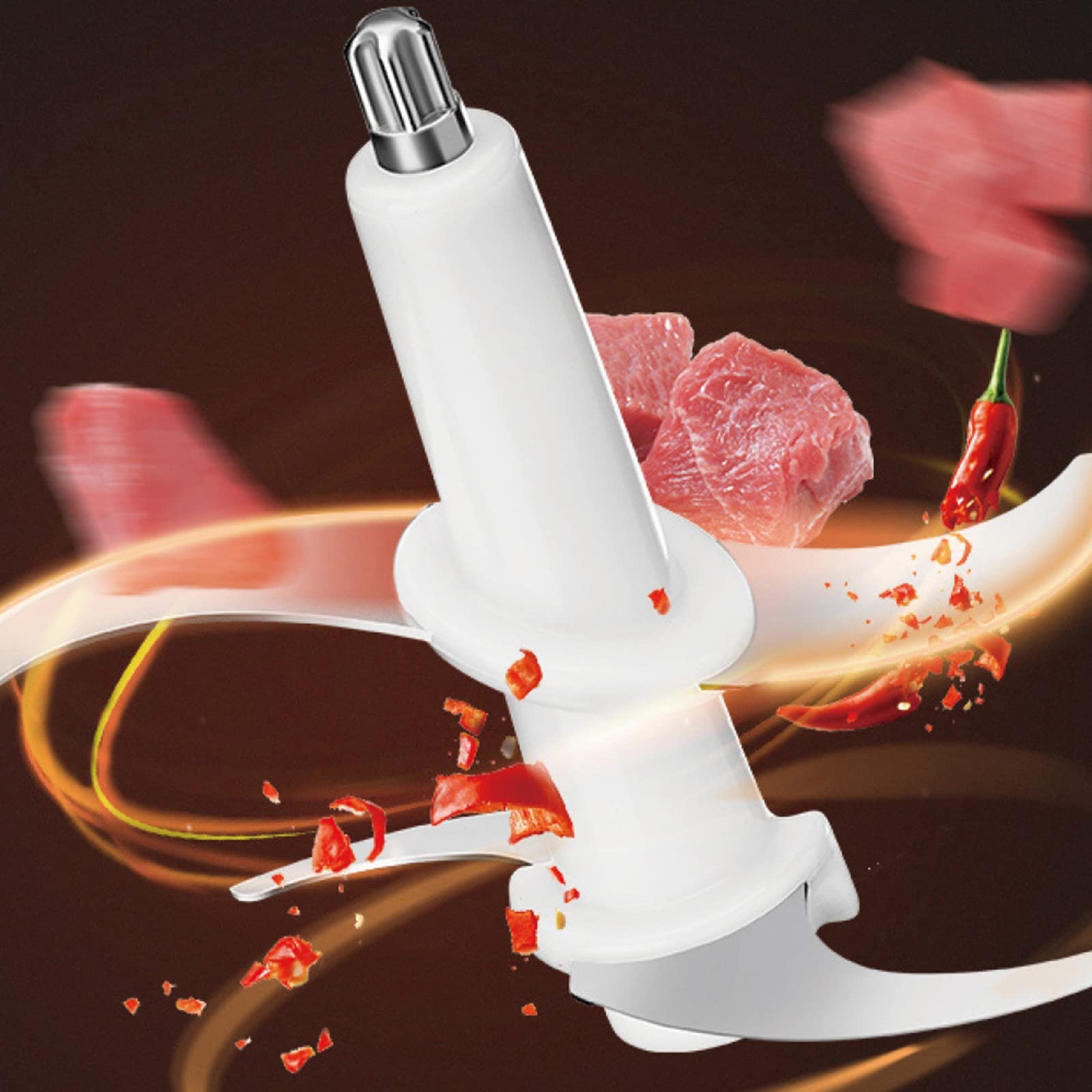 Picadora eléctrica de alimentos, picadora de carne de 1000 W con 4 cuchillas, cuenco de acero inoxidable de 3 L, procesador de alimentos versátil para carne, verduras y frutas
