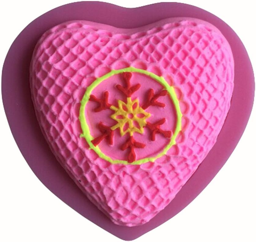 LYNCH Love Shap DIY 3D Silicone Soap Mold Pastry Fondant Tools,Pink
