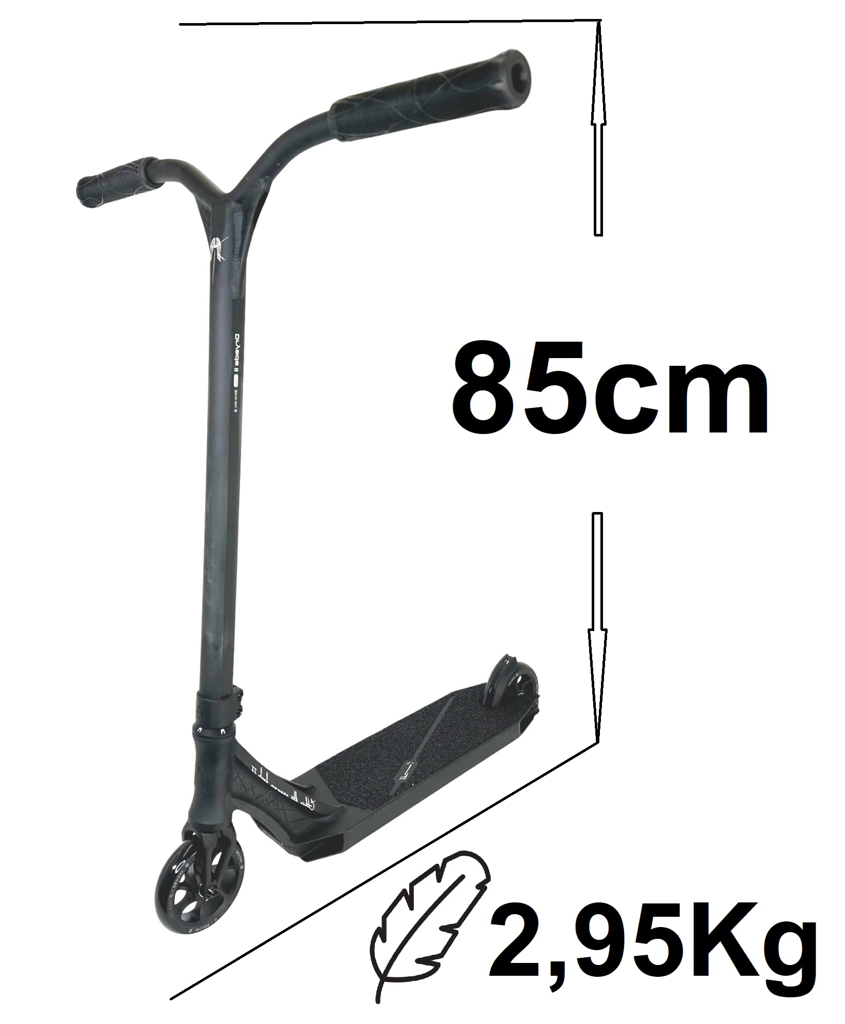 Ethic DTC Erawan I Pandora I V2 Stunt Scooter I Altezza 80-90 cm I Leggero I Park I Hybrid I Street I Tret I Trick I Bambini I Scooter I Lightweight I Freestyle