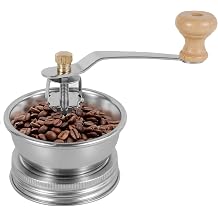 Mason Jar Coffee Grinder with Crank Handle, Manual Coffee Grinder for Wide Mouth Mason Jars, Stainless Steel Coffee Grinder Lid Attachment, Detachable Hand Coffee Bean Grinder for Camping 86mm