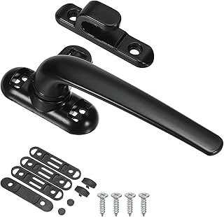 PATIKIL Aluminum Alloy Window Handle Casement Window Lock Internal and External Sliding Door Window Handle Locks for Vertical & Horizontal Sliding Windows Security (Left Hand)