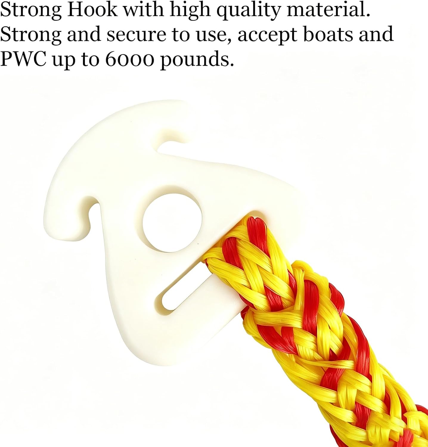 Towable Rope Connector for Tubing,Boat Tubes Quick Connect Rope for Wake Boarding, Ski,Waverunner Water Sports