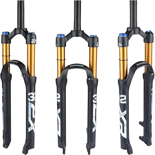 KRSEC MTB Air Suspension Fork 2627.529 inch Travel 120mm Quick Release QR 9mm 28.6mm StraightTapered Tube ManualRemote Lockout Rebound Adjustable