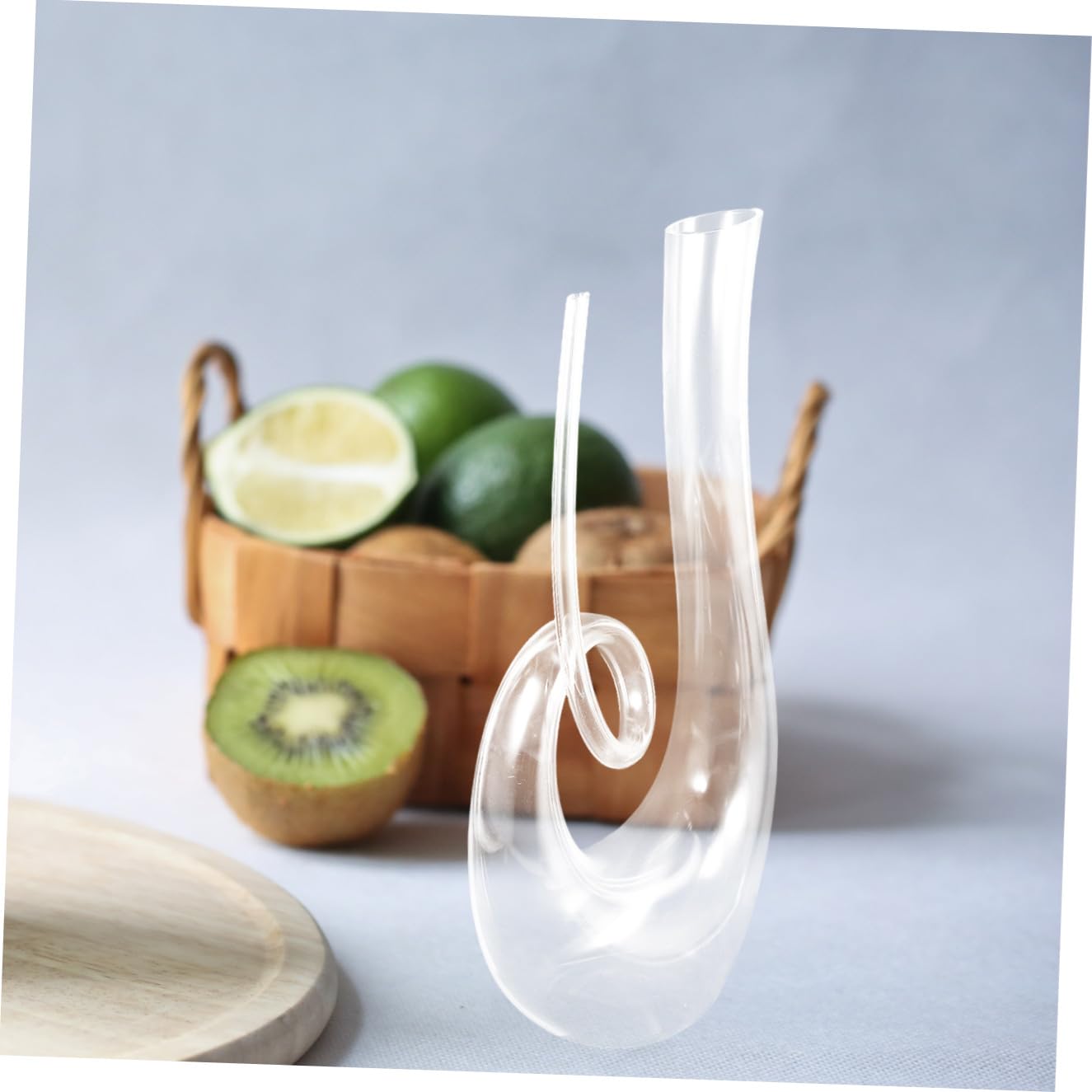 Decanter per Migliorare Sapore e Bouquet da 1300ml in Vetro Cristallo senza Piombo Fondo Piatto, Design Creativo e Stabile per Vino Rosso