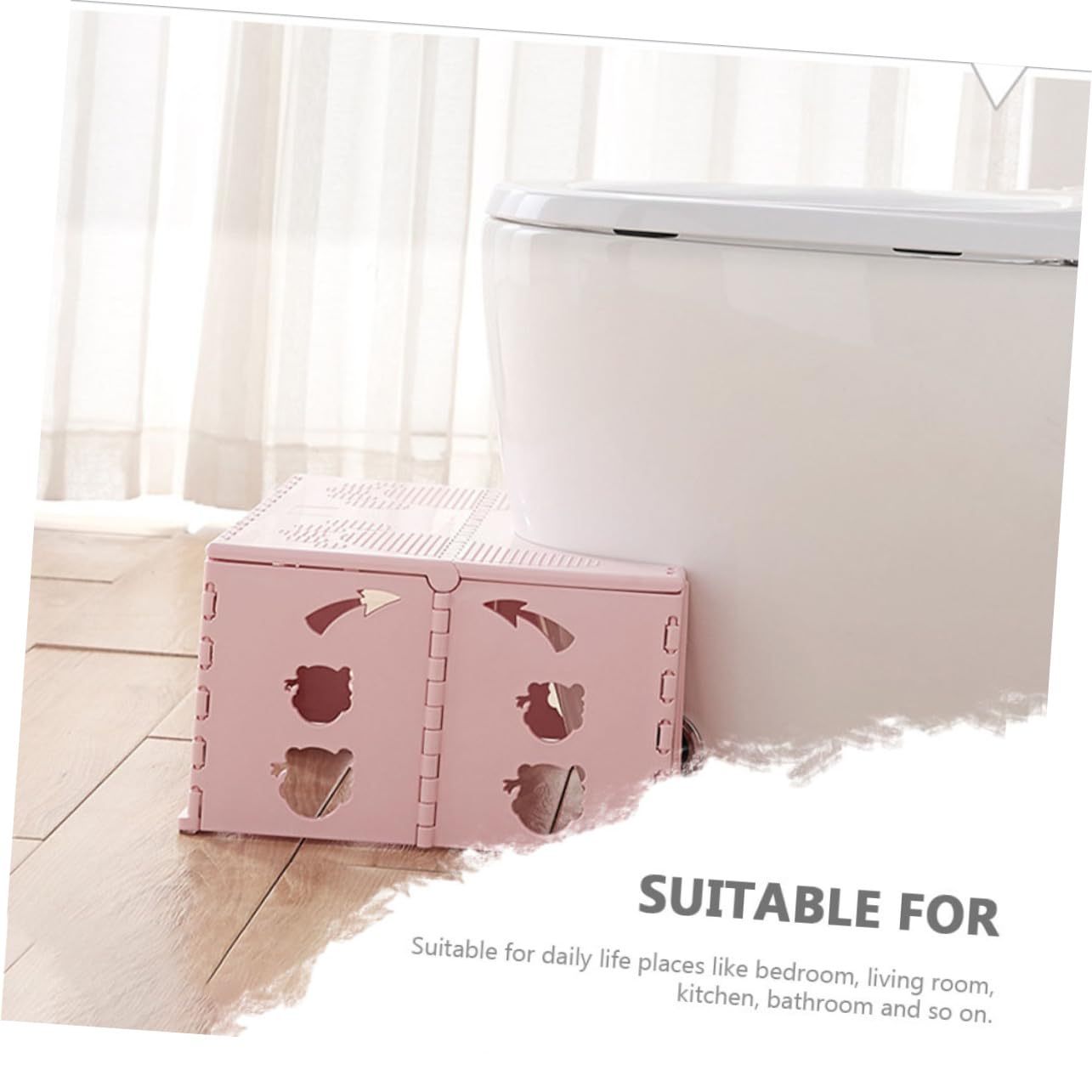 Didiseaon Riser Seat Folding Stool for Adults Non-Slip Comfortable Portable for Bathroom Toilet Stool