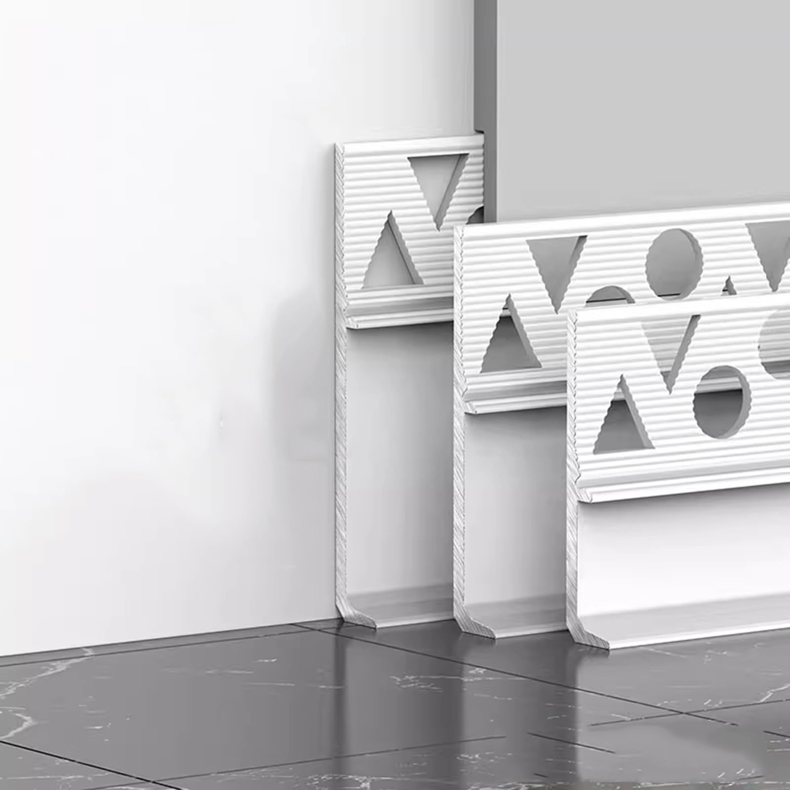 4 Sztuki Listwy Przypodłogowej Bez Rowka, 125 Cm Niewidoczna Listwa Przypodłogowa Z Stopu Aluminium, Metalowa Listwa Przypodłogowa Wpuszczana(Matte White,40mm)