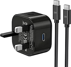 Samsung USB C Charger Plug and Cable 2M Fast Charge Type C Lead with USBC Plug Charging for Samsung Galaxy S25/S24/S23/S22/S21/S20/A17/A16/A15/A56/A55/A54/A53/A52/A36/A35/A34/A33/A32/A26/A25