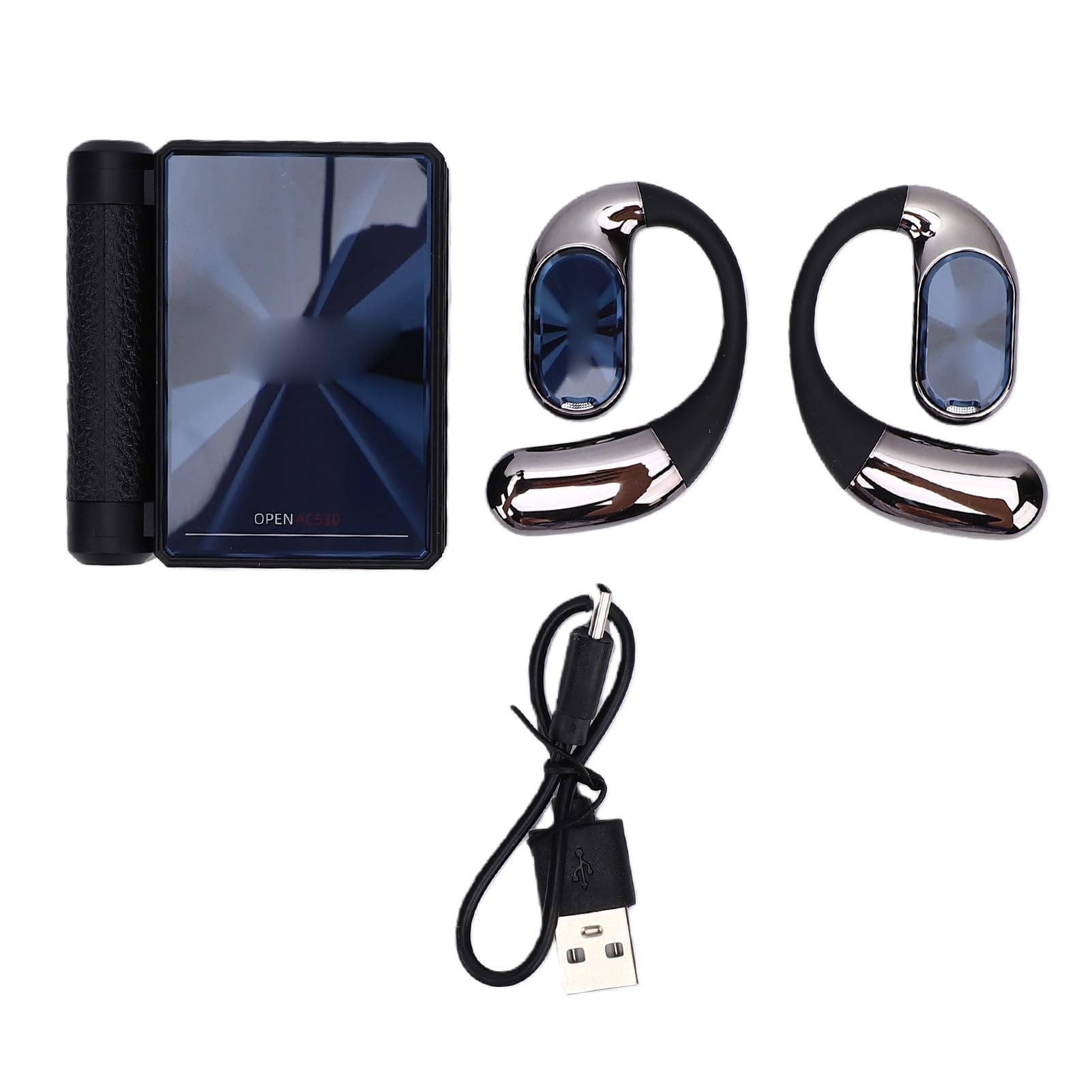 Sxhlseller Auricolari Wireless, Cuffie Bluetooth 6.0 Aperte con Ganci per L'orecchio, Auricolari Impermeabili per Allenamento, Corsa, Microfono con Cancellazione del Rumore Fino a 60 Ore, (BLACK)