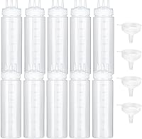 Vista 12 de Botella exprimible de 3 agujeros para salsas, botellas exprimibles de plástico para condimentos dispensadores de salsa de tomate para salsa