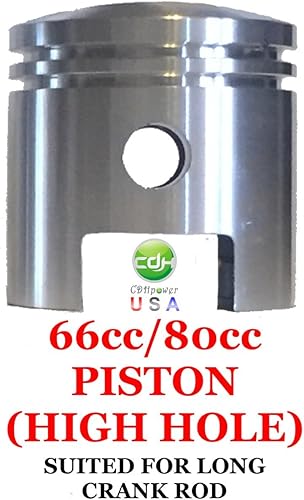 CDHPOWER Kit de motor de motor de gas de 2 tiempos, juego de pistones de 66 cc/80 cc, para conjuntos de biela de biela más largos, bicicleta