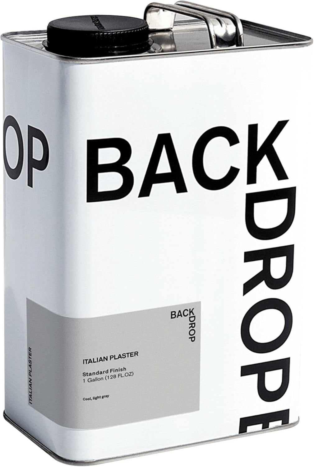 BACKDROP | Premium Interior Paint | Standard Semi Matte, Low Sheen Finish | Self-Priming, Low VOC, Green Wise Certified | ITALIAN PLASTER – Cool, light gray | 1 Gallon