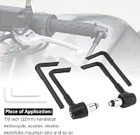 Windance 7/8" Alumínium Fék és Kuplung Kar Védő - Univerzális Motorkerékpár, Robogó, ATV és Hegyi Kerékpár Kormányvédő Szett Fekete 3