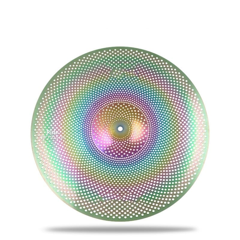 JITEM Drum Silent Cymbal Set, Colored Cymbals, Cymbals of Various Sizes(Size:14in)