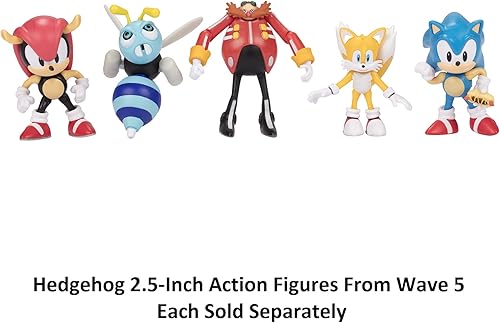 Miniatura 4 de Sonic The Hedgehog Figura de acción de 2.5 pulgadas, juguete coleccionable clásico poderoso
