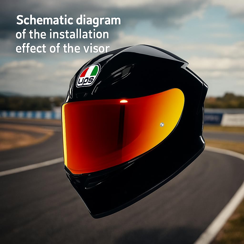 AGV K6S バイザー イリジウムゴールド StableNeino Agv K6 s Visor Compatible with AGV K6/K6S (Deep Gold