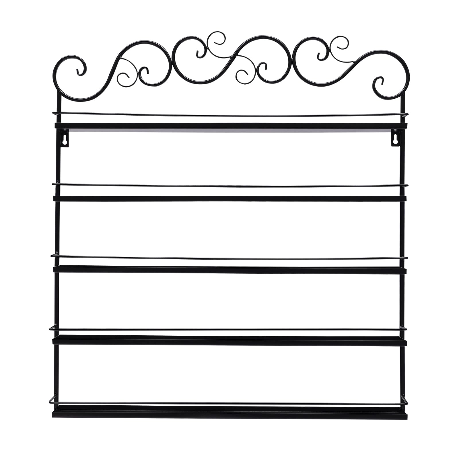 5 Stufen Nagellackregal Nagellackständer Nagellack Organizer Wandmontage Metall Nagellack Regal Aufbewahrung Ständer (schwarz)
