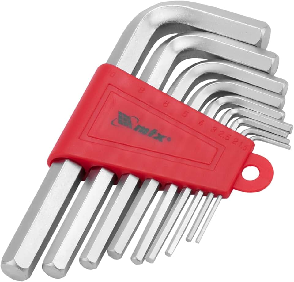 MTX Jogo de Chaves Torx Hexagonais com Acabamento Acetinado, Kit de Chaves Torx de Alta Precisão