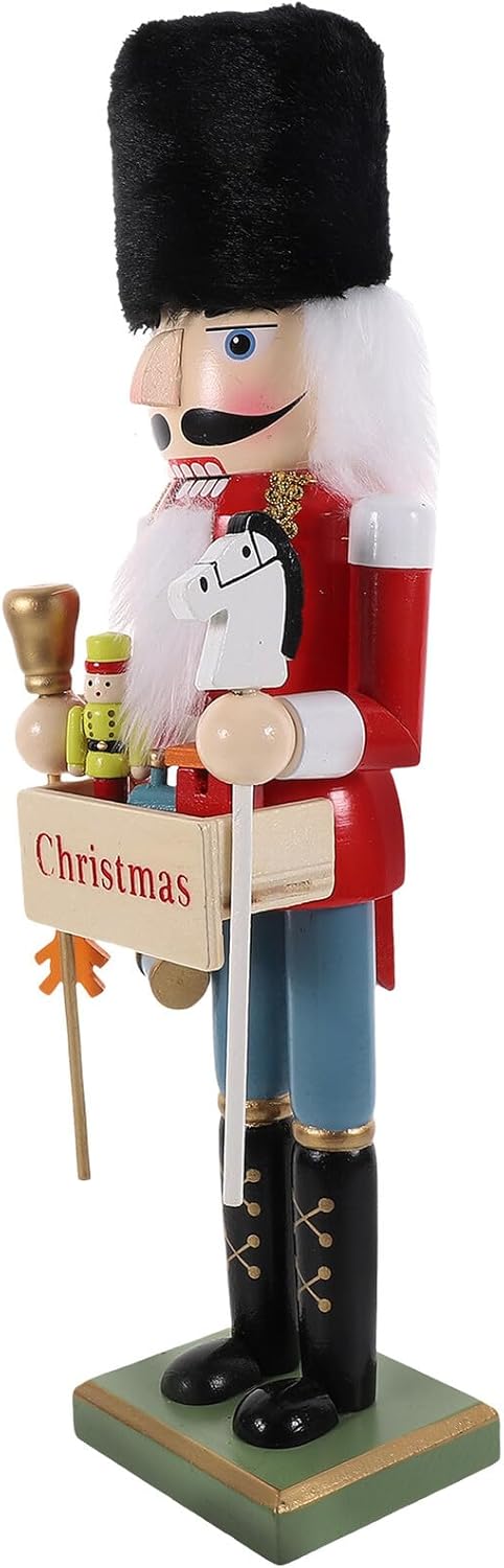 Nutcracker Soldier Figurine Christmas Nutcracker Ornament Decor for Table and Shelf Festive Christmas Decoration