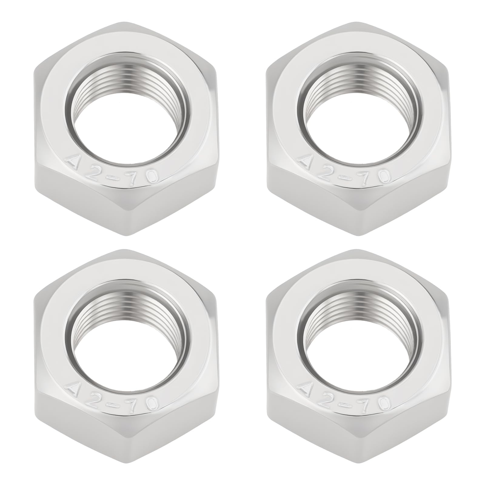 As Axis Spindleon 4Pcs Stainless Steel Right Hand Thread Full Nut Metric Fine Thread M14×1.5 For Machinery & Engineering Equipment