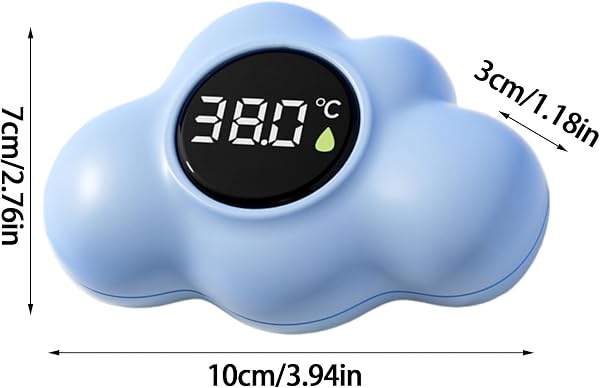 Thermometre Bebe Bain Thermomètre Numérique De Bain Pour Bébé Numérique Intelligent Flottant Thermomètre Flottant Numériques En Forme De Nuages Avec Affichage LED Pour La Baignoires La Piscine - 4