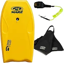 Kit Completo Prancha Bodyboard Maré Semi Profissional Leash Punho Profissional e Nadadeira