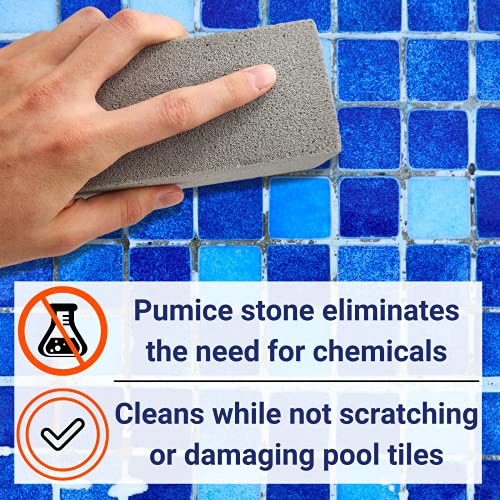 Pumie Pool Blok PB12 Tile and Concrete Cleaning Pumice Stone for Pools Pack of 1 Ez Hot Tubs