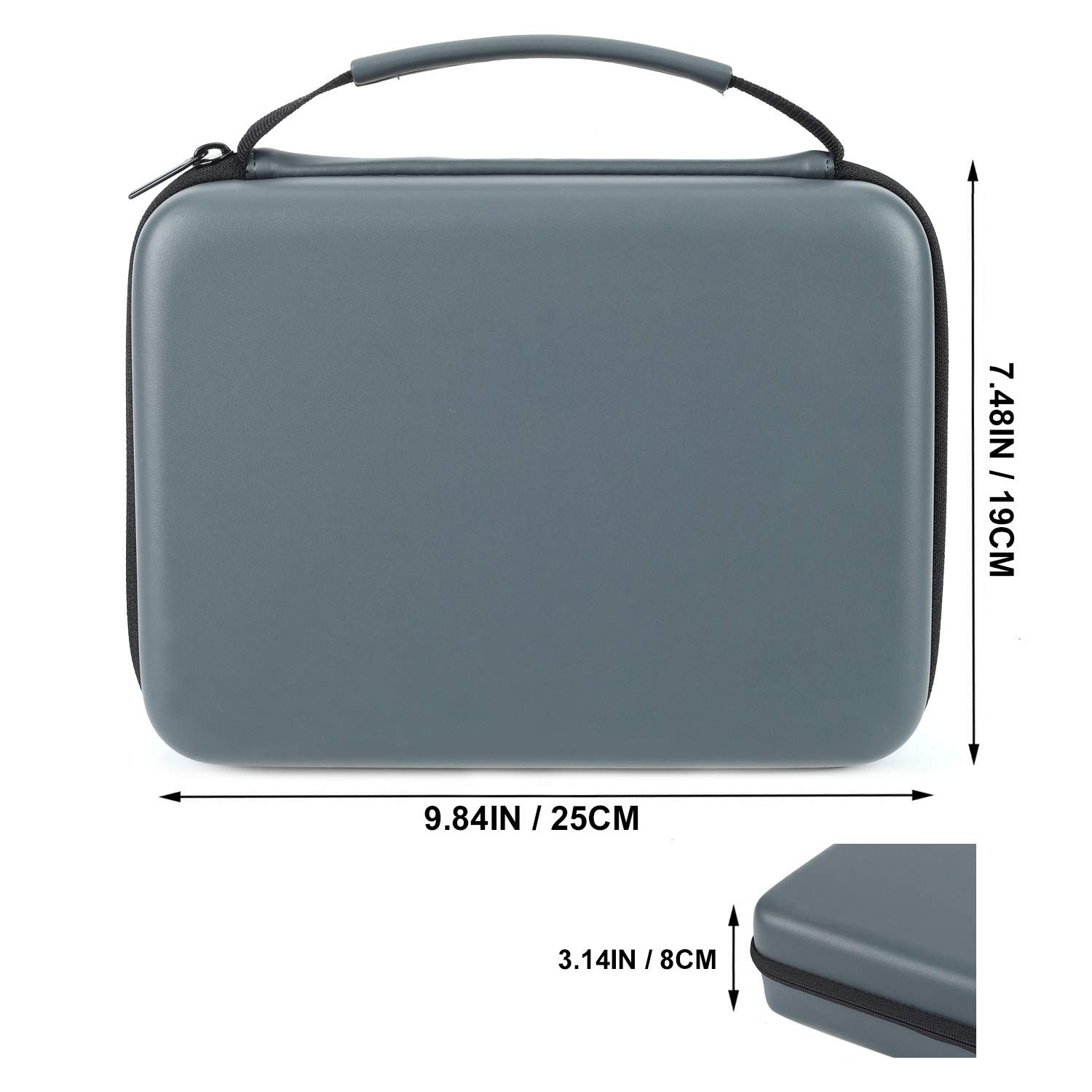 Custodia per controller per console PS5, Dual DualSense, custodia rigida protettiva per Playstation 5 due controller da viaggio, con spazio per cavo e accessori (grigio)