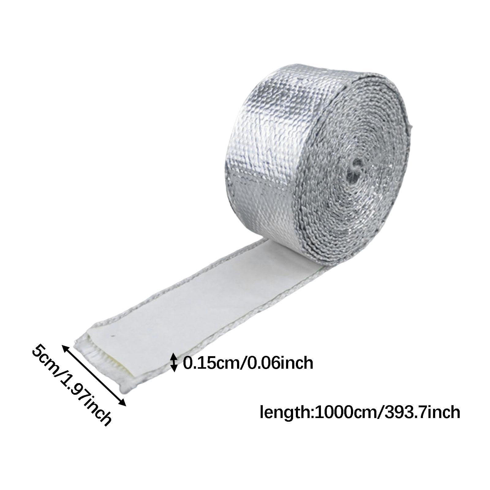 Materiale Riflettente Ad Alta Adesione, Resistente Al Calore, in Fibra di Vetro, in Alluminio per La Sigillatura di La Riparazione di Condotti, 1,5 mm x 50 mm x 10 m