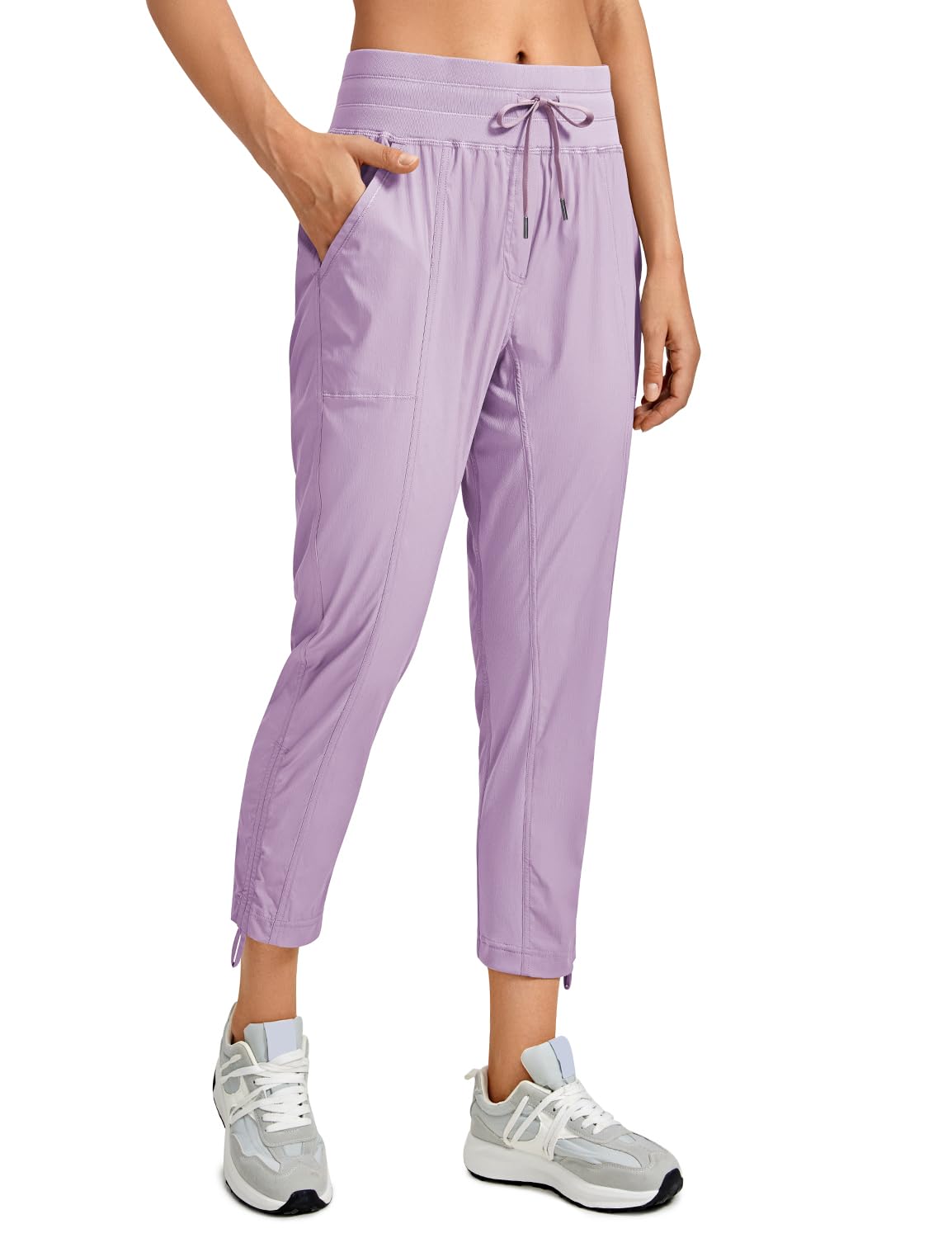 CRZ YOGA Womens Casual 7/8 Pants 25"- Lightweight Workout Outdoor Athletic Track Travel Lounge Joggers Pockets