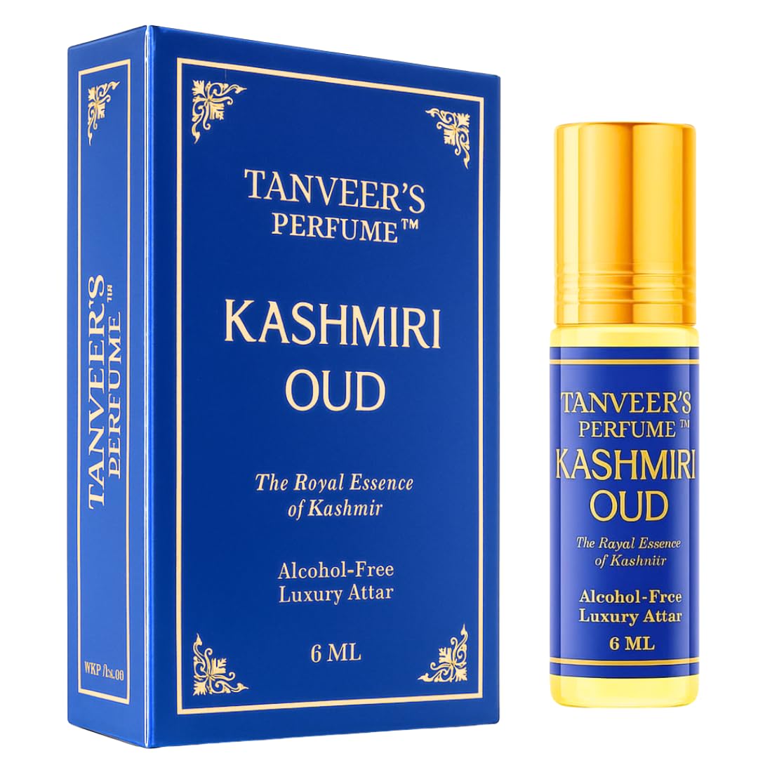 Tanveer's Perfume Kashmiri Oud Attar | 100% Alcohol-Free Long-Lasting Attar — Flash AI Score 90/100